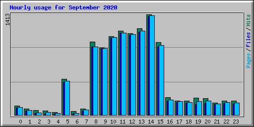 Hourly usage for September 2020