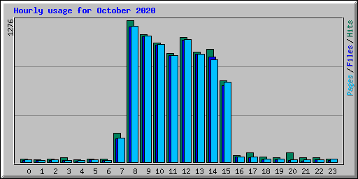 Hourly usage for October 2020