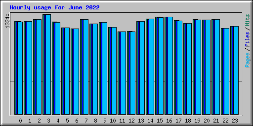 Hourly usage for June 2022