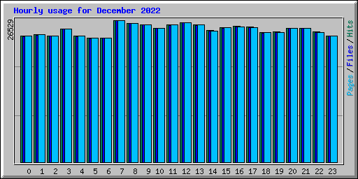 Hourly usage for December 2022