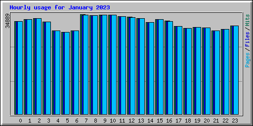 Hourly usage for January 2023