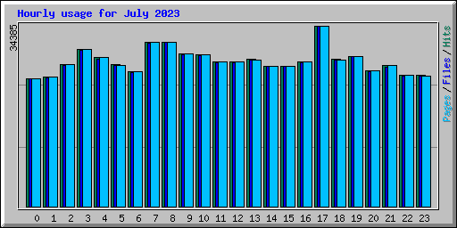 Hourly usage for July 2023