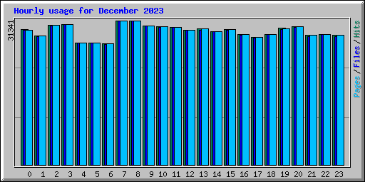 Hourly usage for December 2023