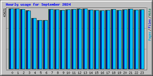 Hourly usage for September 2024